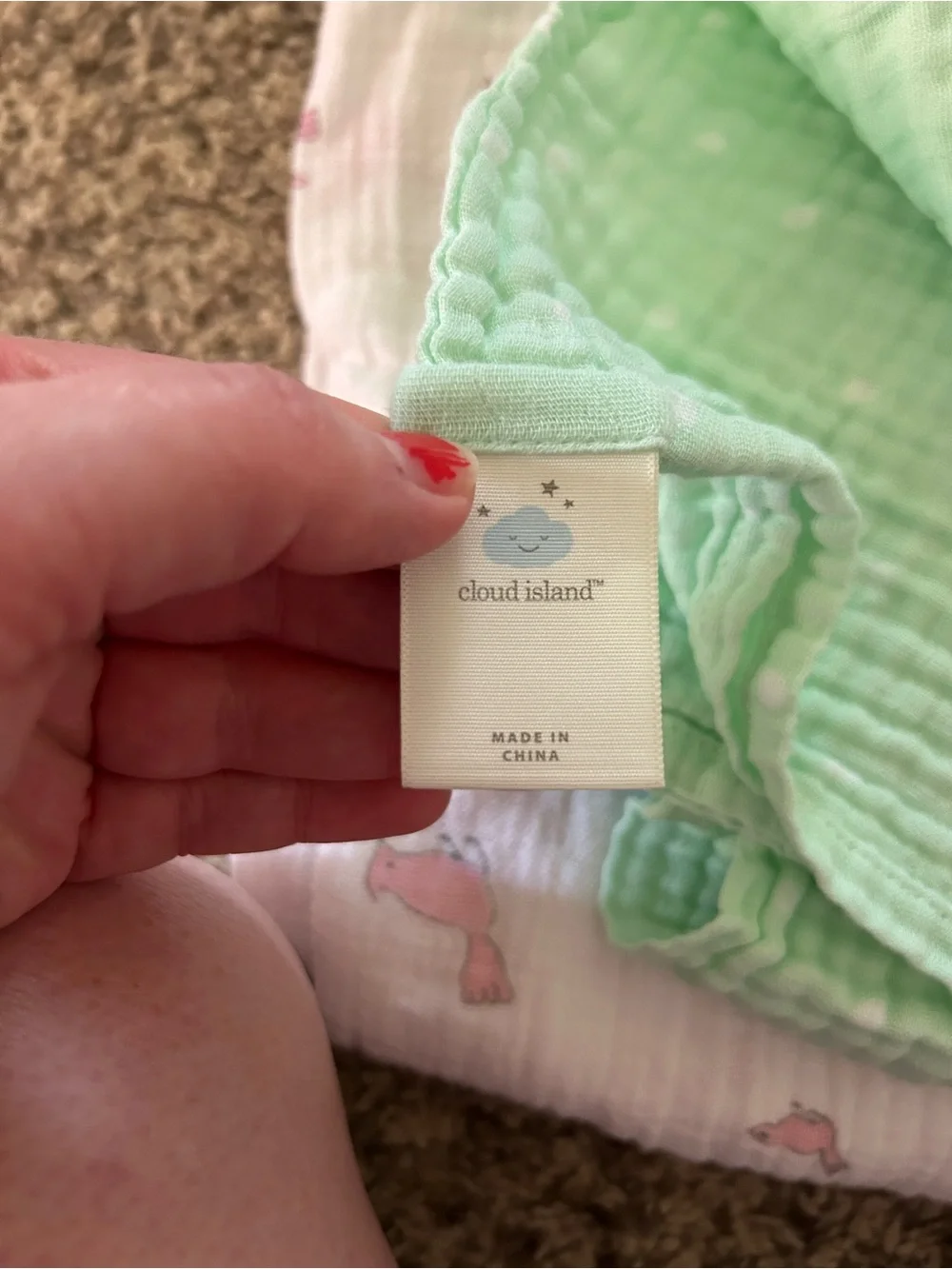 Set of Two Muslin Baby Blankets